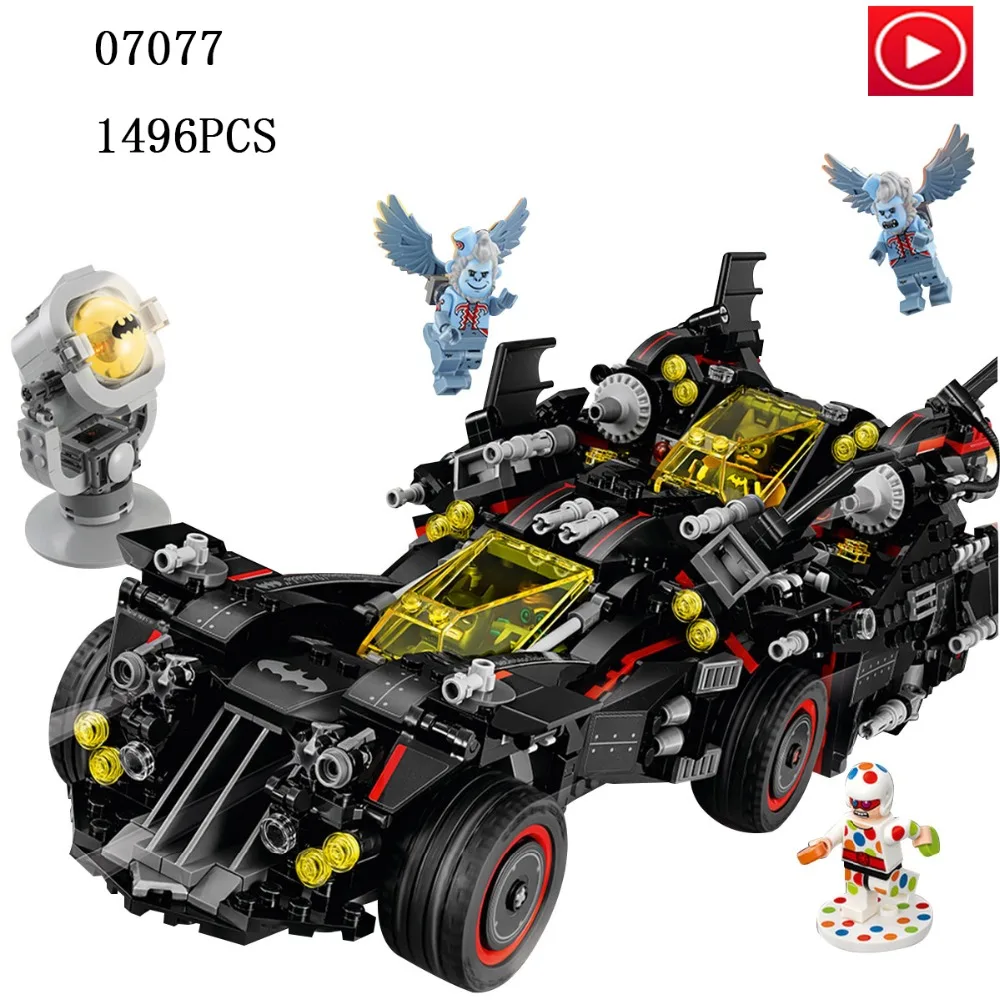 Legoed Technic movie super man Batman The Ultimate Batmobile car Super Hero Model Legoing Building Block Toy Boy Christmas Gift