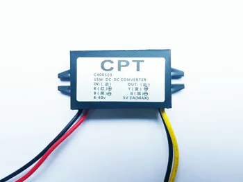

1pcs 6-40V To 5V/3A DC Male Converter CPT Car Power Step Down for Raspberry pi