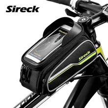 Sireck MTB Road Bicycle Bag Mountain Bike 6 Inch Front Frame Phone Case Touchscreen Saddle Bag Cycling Top Tube Bag Accessories