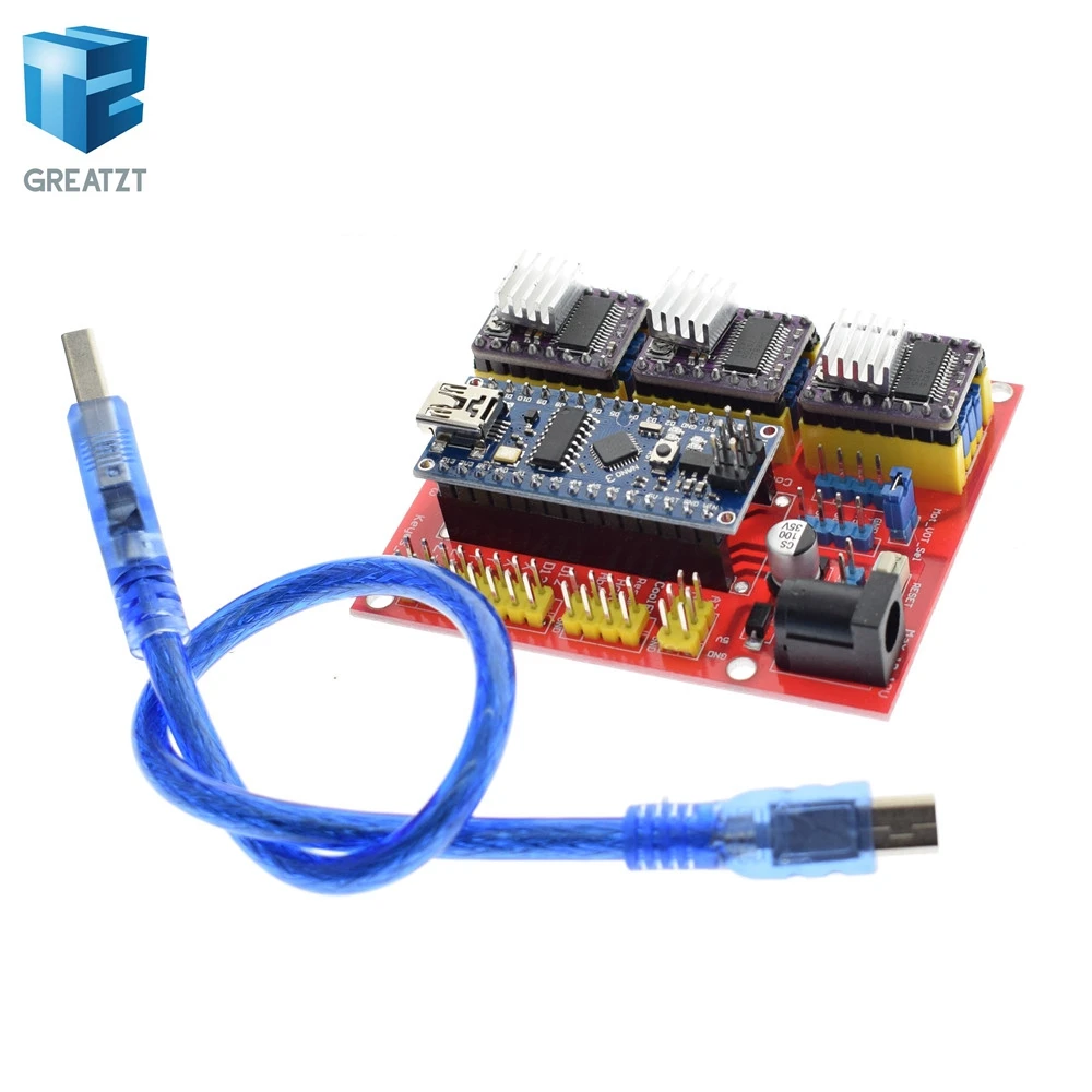 1 комплект 3DV4 щитка CNC V4 + Nano 3 0 шт. DRV8825 Reprap Шаговые драйверы Набор для