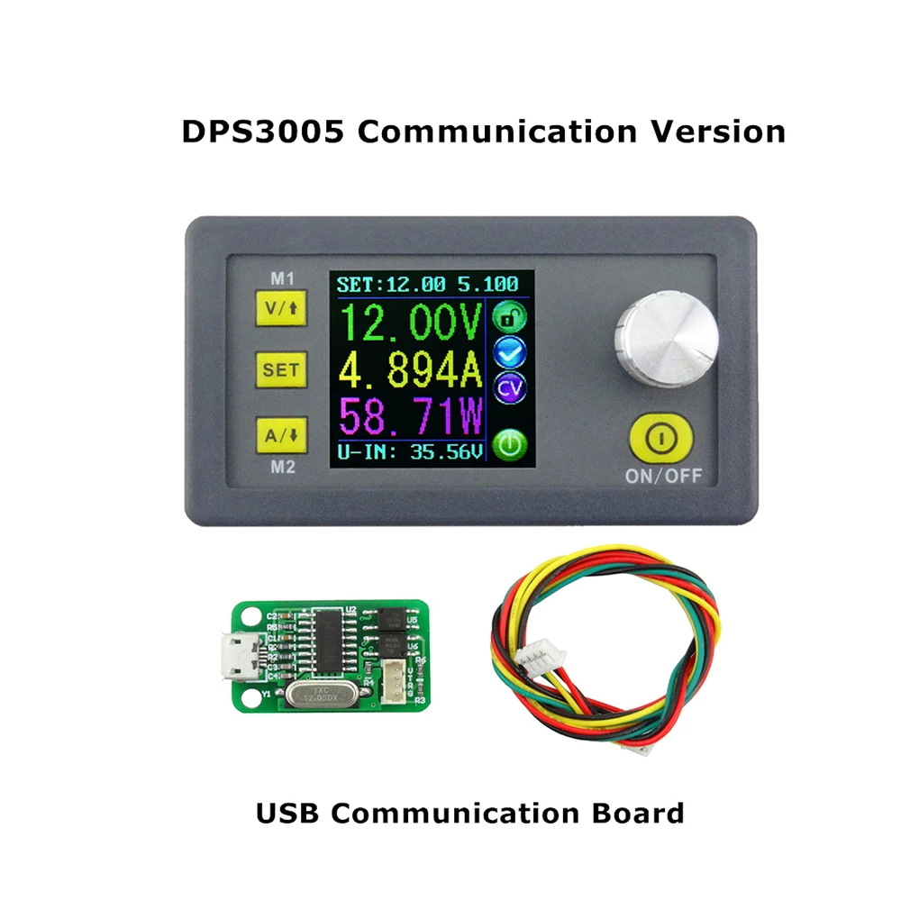

DPS3005 USB Communication 30V 5A Constant Voltage Current Step-down Power Supply Module Voltage Converter LCD Voltmeter