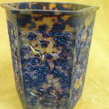 Элегантный Старый QingDynasty бисса кисть горшок, Ручная резьба frlying трости