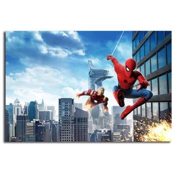 

Marvel Super Hero Spiderman Iron Man Canvas Poster Prints Wall Art Painting Decorative Picture Modern Home Decoration Framework