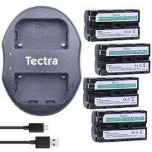 Tectra 4 шт. NP-F550 NP F550 Камера литиево-ионный аккумулятор+ USB Dual Зарядное устройство для sony NP-F570 CCD-SC55 CCD-TRV81 DCR-TRV210 MVC-FD81