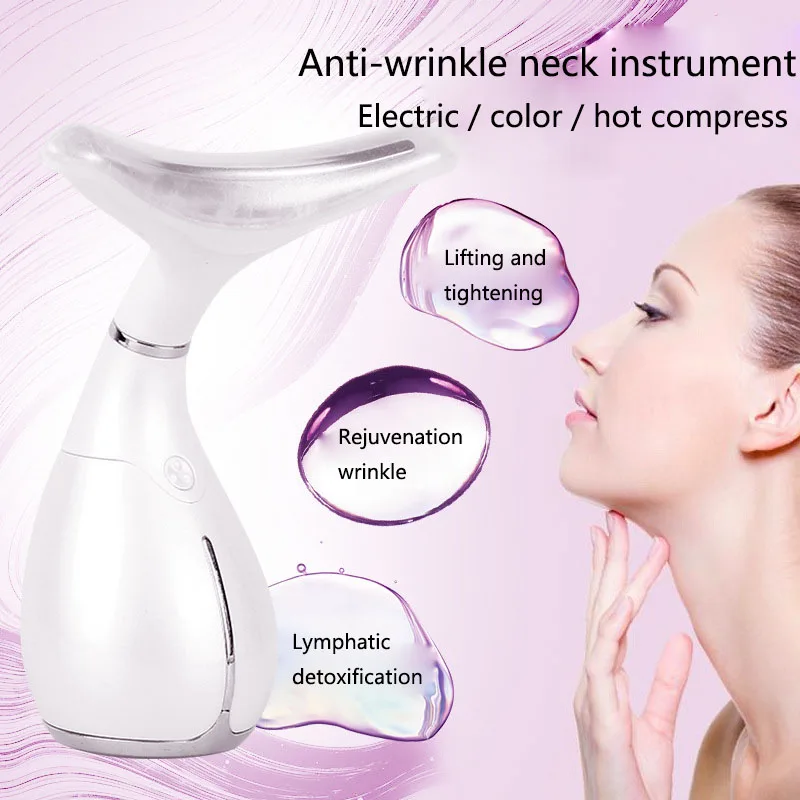 Neck Skin Care Beauty Instrument LED Photon Vibration Neck Lifting Skin Tighten Anti Wrinkle Remove - 32986841149