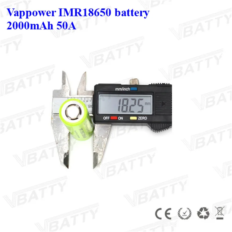 Vappower 18650 2000mah 30A 10