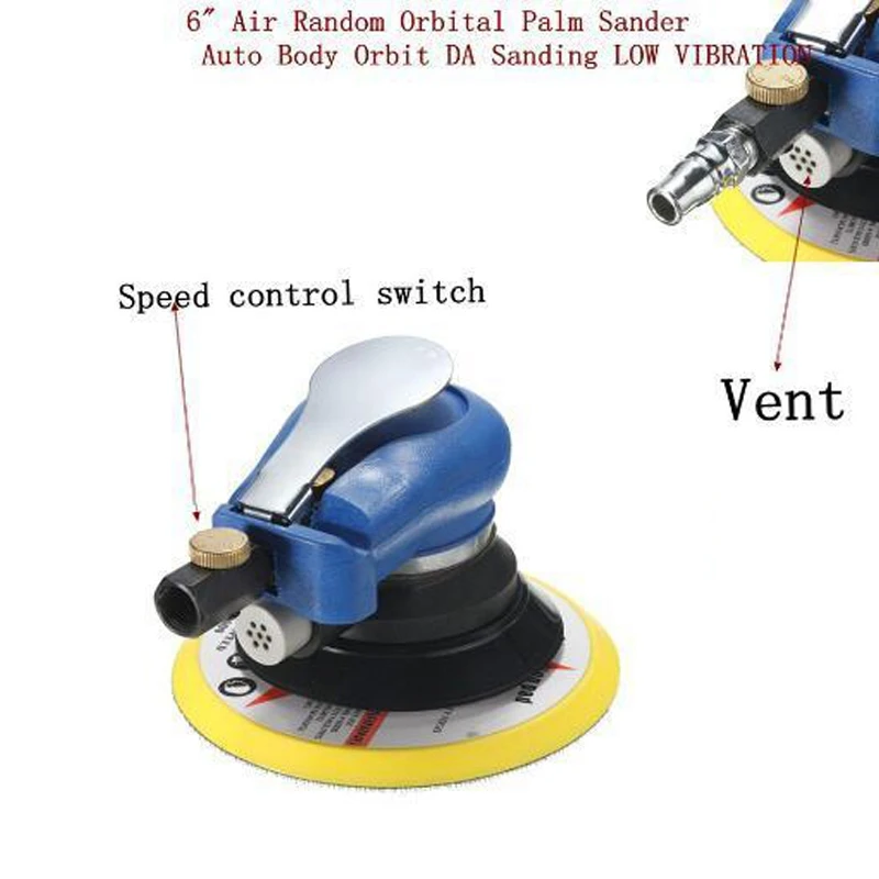 6 пневматических пальмовых al Sander случайный ручной шлифовальный пневматический для шлифовальных операций 10000 об/мин автомобильный пневматический шлифовальный инструмент набор инструментов