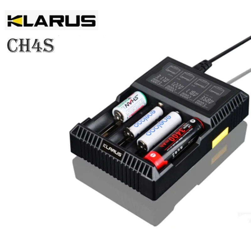 

Klarus CH4S Smart LCD Charger for 18650 Battery AA AAA 14500 26650 CRC123A C Battery Desulfator Charger EU, AU, US, UK Adapter