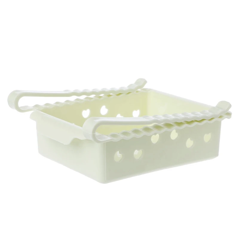 

Green Slide Fridge Space Saver Freezer Organizer Storage Rack Shelf Holder Kitchen Refrigerator Accessory