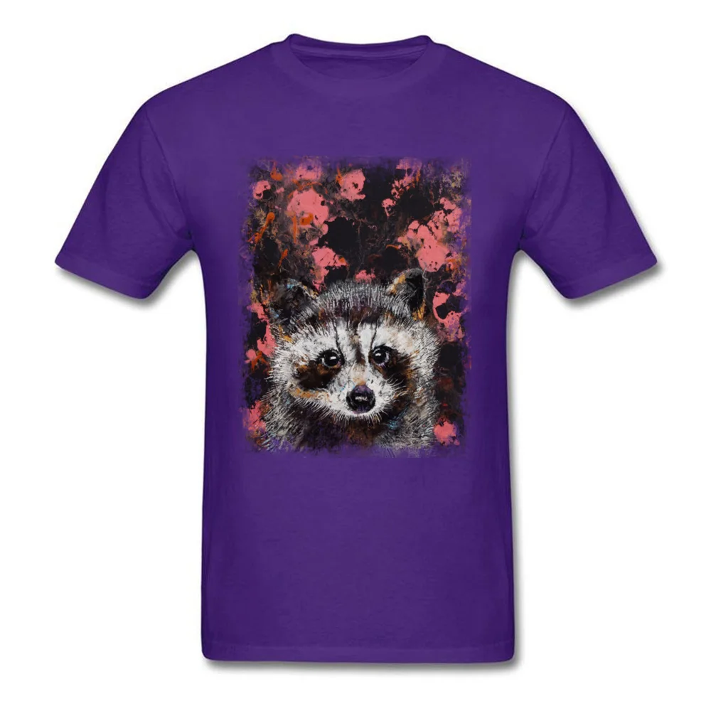 BABY RACCOON T Shirt Short Sleeve Printing Family Man Summer Autumn Tops Tees Printing Tops T Shirt Crewneck Pure Cotton BABY RACCOON purple