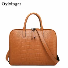 New Girls Shoulder Office Laptop Bags For Women Leather Business Briefcase Woman Laptop Handbag 13" 14" 15 Inch For Macbook Air