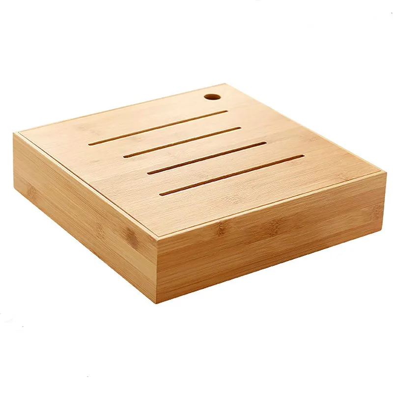 

Natural Bamboo food storage container with lid, Candy Storage Box, 4 Compartment Desktop Organizer, Nut Tray, Fruit Tray