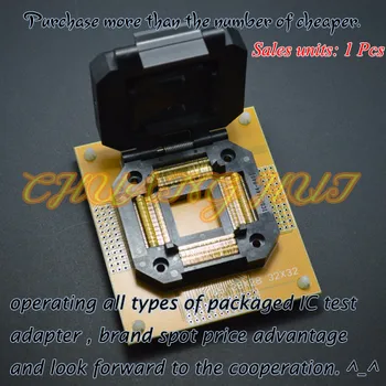 

QFP144 test socket TQFP144 LQFP144 With PCB ic socket Pitch=0.65mm Size=28x28mm 32x32mm