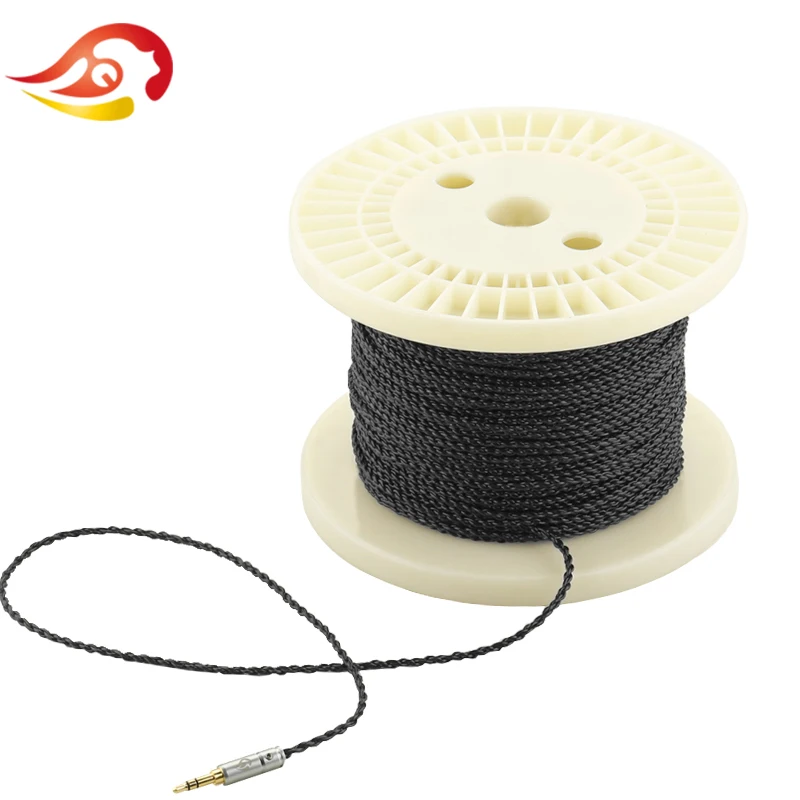 

QYFANG Flexible 4 Core 1.0m Earphone Upgrade Cable DIY HiFi Stereo 4 Drives Headphone Detachable Cord Soft Solder Wire PVC Line