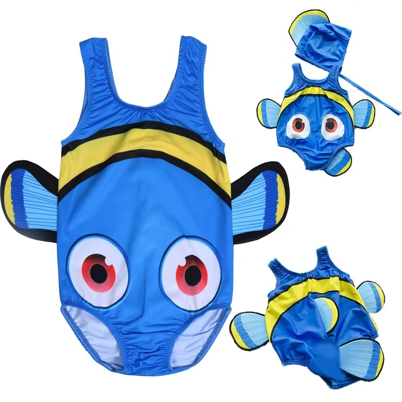 Новое поступление! Clownfish летний купальный костюм для маленьких девочек женская