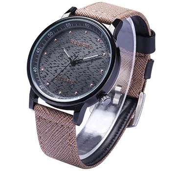 

Rebirth Men's Business Watch Casual Mens Watches Relogios Masculinos Quartz Leather Strap Clock Male Man Horloges Mannen