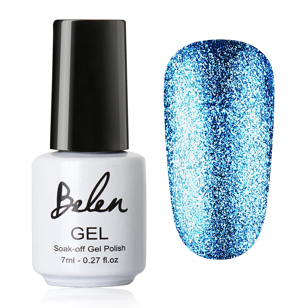 Belen 7 мл Bling УФ-гель для ногтей Platinum лак для ногтей полуперманентный супер блестящий Блестящий лак с блестками - Цвет: 58023