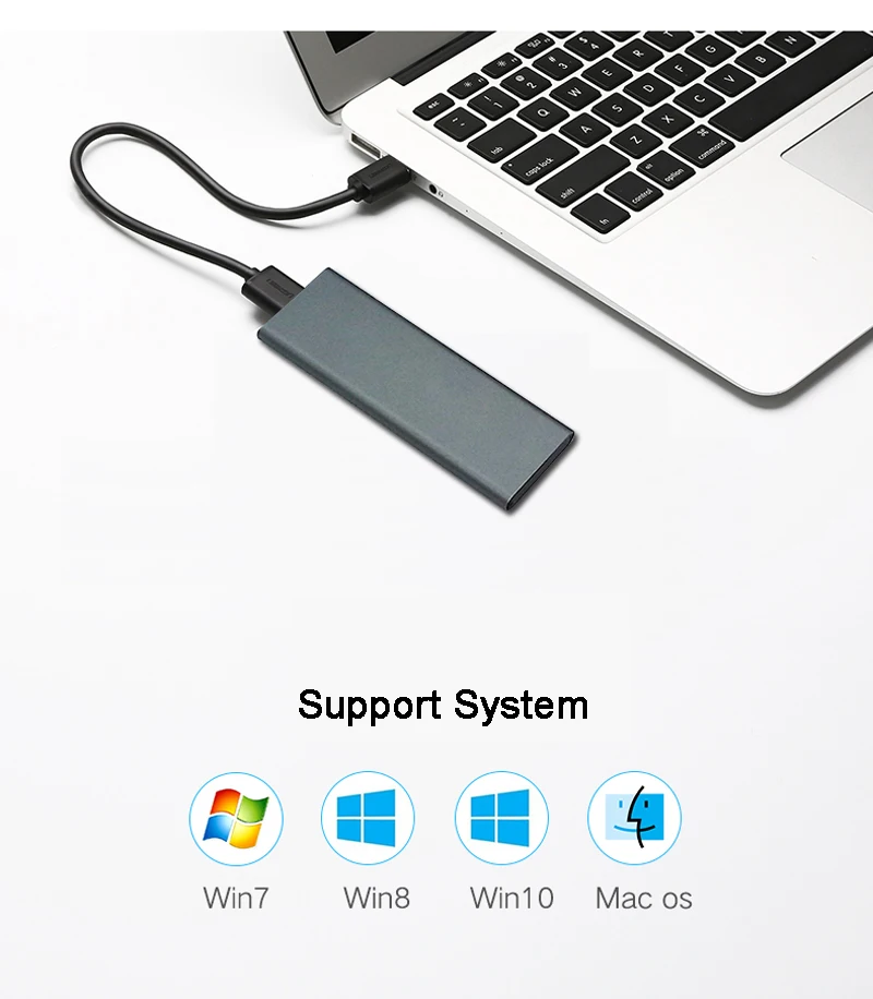 M.2 NGFF SSD корпус 5 Гбит/с USB 3 0 к мобильный жесткий диск коробка адаптер карта Внешний