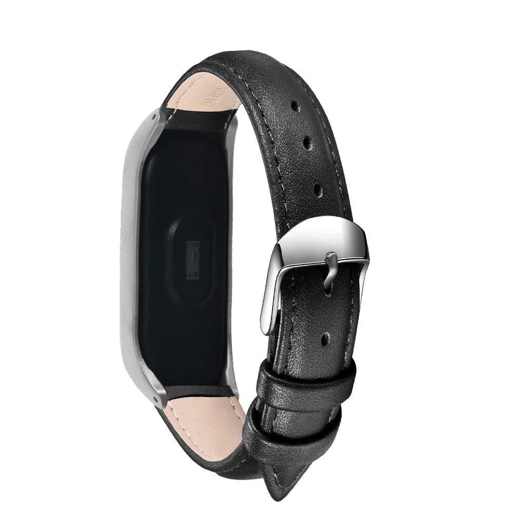 Кожаный ремешок для часов Xiaomi mi Band 3 и mi Band 2 ремешок для часов Ремешок для Xiao mi аксессуары браслет mi Band 3 ремешок