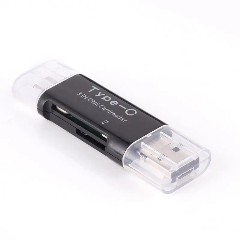 3 в 1 SD TF Micro SD кардридер для карт памяти type-C USB3.1 USB2.0 Micro USB
