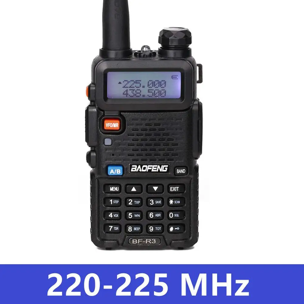 BaoFeng BF-R3 трехдиапазонная 3 полосная рация ham 136-174Mhz 220-260Mhz& 400-520Mhz amatuer портативная двухсторонняя рация - Цвет: Radio 220-225Mhz