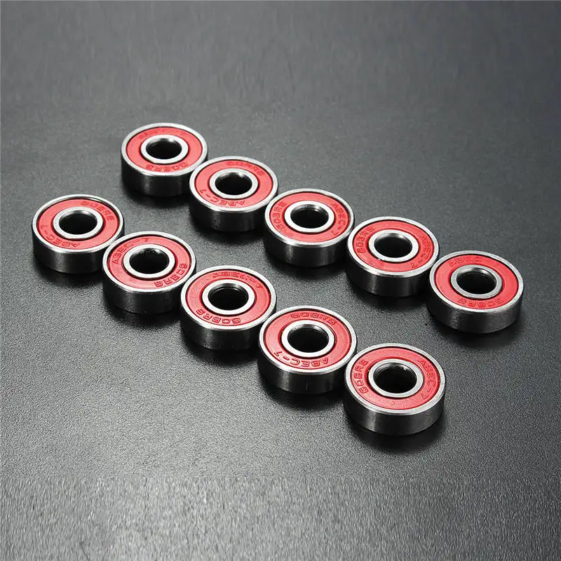 Professional 10 PCS ABEC 7 608RS Skate Scooter Skateboard Wheels Spare Bearings Ball Roller Highest Precision Shafts