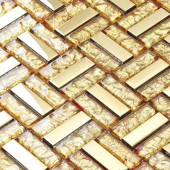

strip symphony crystal glass mosaic tiles EHGM1020D for kitchen backsplash bathroom shower dining room wall mosaic