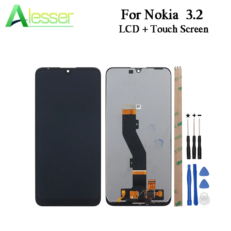 

Alesser For Nokia 3.2 LCD Display And Touch Screen 6.26" Tested Assembly Replacement For Nokia 3.2 Phone With Tool And Adhesive