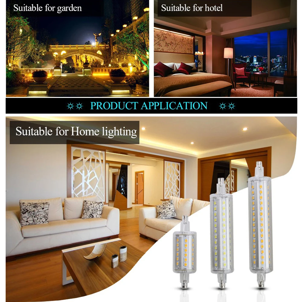 

Sale R7S Lamp Dimmable Base LED Bulb Super Bright Corn LED Light Bulbs Home Decoration Warm White Cool White Lights Lamp D30