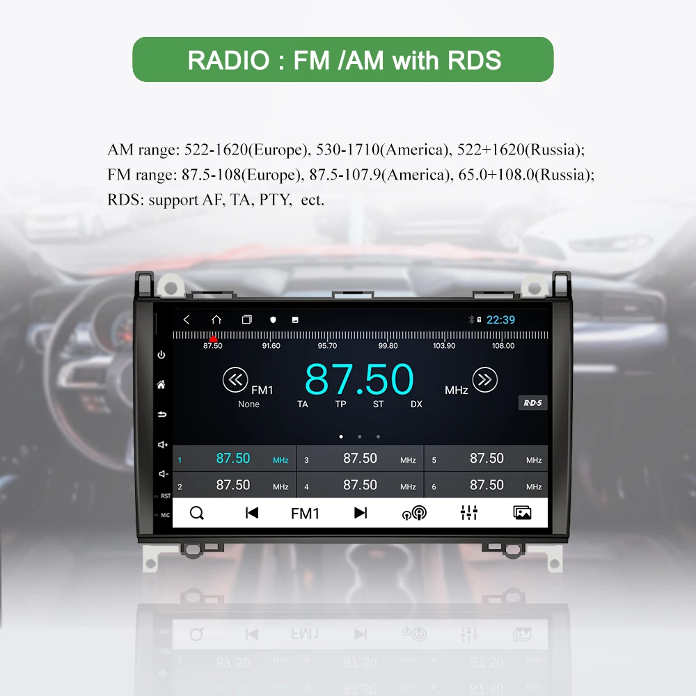 Top BONROAD Android Car Multimedia Player For Mercedes/Benz/Sprinter/B200/B-class/W245/B170/W209/W169 GPS Navigation radio 3