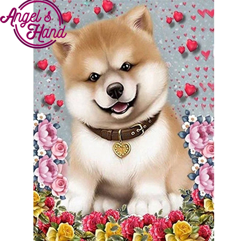 5d spuare&ampRound Diamond Embroidery Dog 5D puppy Painting Cross Stitch 3D Mosaic Decoration Needlework Gift Craft | Дом и сад