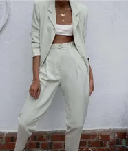 Jacket+Pants New White Womens Business Work Suits Female Office Uniform Slim Fit Ladies Formal Trouser Suits 2 Piece Sets Blazer