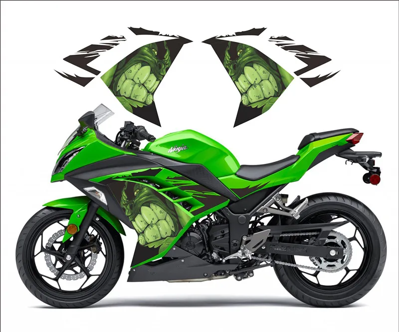 Наклейки с аппликацией для Kawasaki Little Ninja Z250 300 аксессуары гоночных автомобилей и