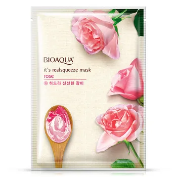 

BIOAQUA Rose Face Mask Smooth Moisturizing Facial Mask Whitening Shrink Pores Peel holika holika Maske Black Mask Skin Care