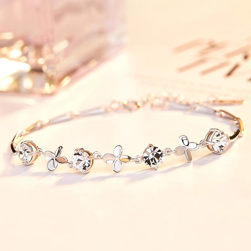 

Embellished with crystals from Swarovski Bracelet for Women 925 Sterling Silver Charming