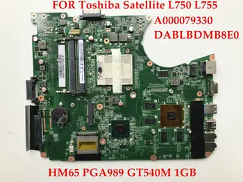 

High quality brand new laptop motherboard for Toshiba Satellite L750 L755 A000079330 DABLBDMB8E0 HM65 PGA989 GT540M 1GB Tested