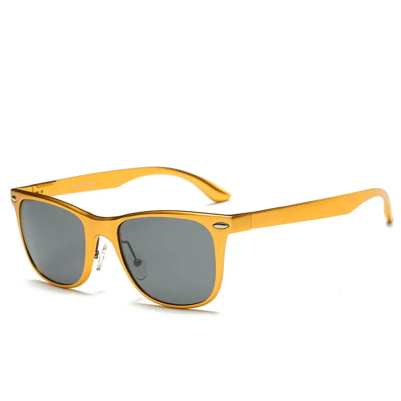CIVICHIC, цветные, мужские, Al-Mg, для вождения, поляризованные солнцезащитные очки, женские, зеркальные очки, для улицы, очки, хипстер, Oculos De Sol Gafas E183 - Цвет линз: C2 Gold Gray