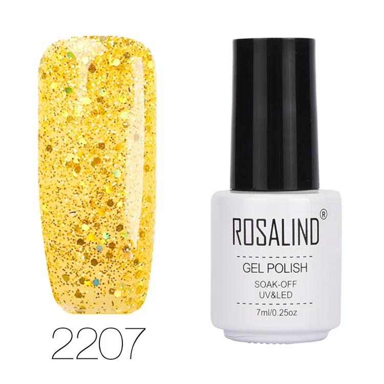 ROSALIND гель 1S 7 мл Алмазная цветная серия Гель-лак для ногтей отмачивающиеся гель-лаки для наращивания ногтей Полировка Дизайн Маникюр - Цвет: 2207