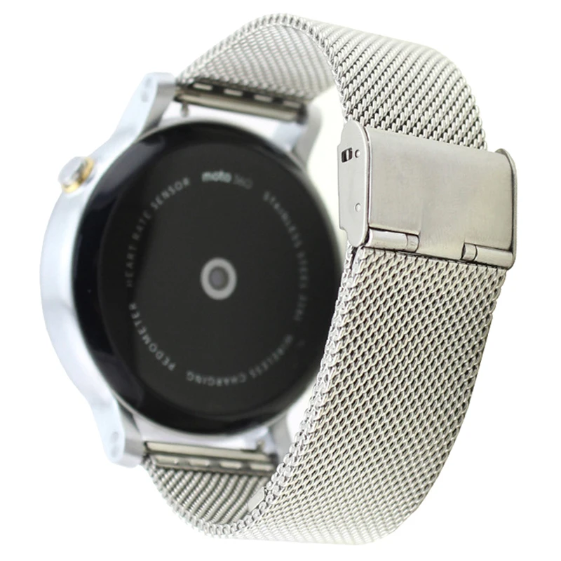 

YCYS-Milanese Stainless Steel Watch Band Strap For Motorola Moto 360 2nd 42mm*16mm Silver