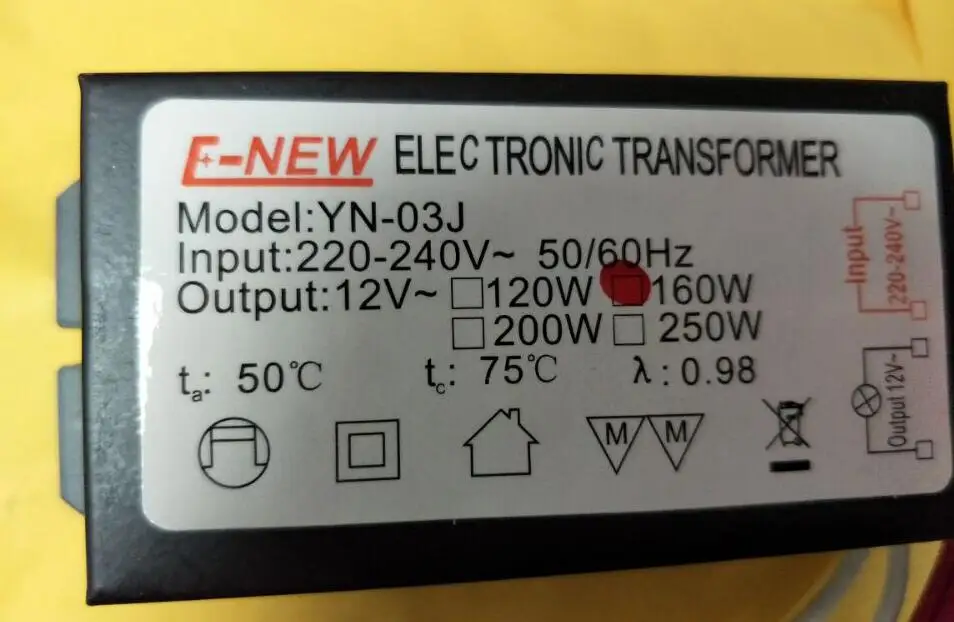 2 pieces With Tracking No. AC 220V-12V Electronic Transformer 160W MAX G4 Halogen Light Crystal LED Lamp Power Supply Driver