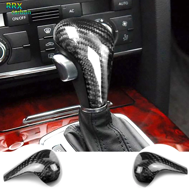 

Gear Shift Knob Cover Head Shift Carbon Fiber Cover For Audi A4 2009-2012/ A6 2005-2011/ Q5 2009-2012 Car Styling accessories