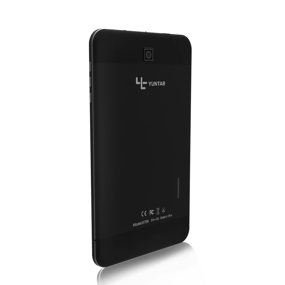 YUNTAB 7 ''E706 планшетный ПК из сплава четырехъядерный 1024x600 разрешение Google Android 5,1 Двойная камера 1 ГБ 8 ГБ Поддержка sim-карты