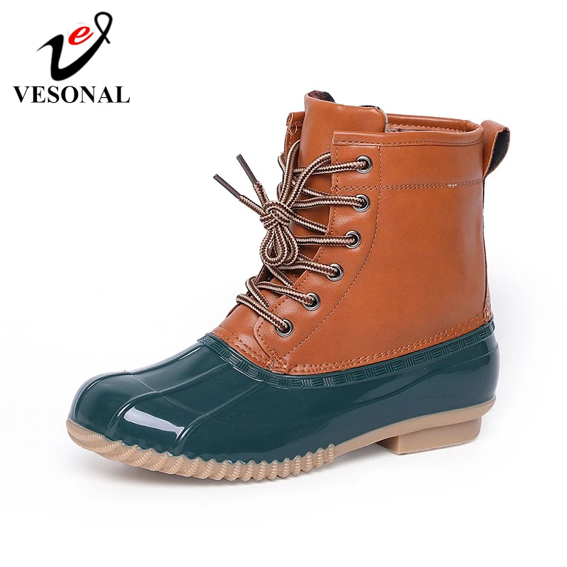 

VESONAL Casual Hunting Duck Boots For Sneakers Women Snow Boots Winter Warm Anti-skiing Waterproof Female Adult Boots Footwear