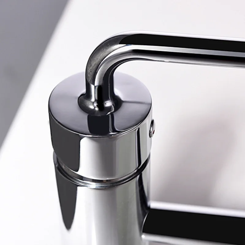 Basin Taps Brass Deck Mounted Bathroom Sink Faucets Single Hole Hot And Cold Water Mixer Taps Chrome Basin Faucet High Basin Taps Brass Deck Mounted Bathroom Sink Faucets Single Hole Hot And Cold Water Mixer Taps Chrome Basin Faucet High