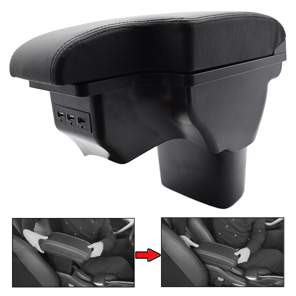 Кожаный подлокотник для Nissan Juke ESQ 2011 2019 Автомобильный USB интерфейс коробка