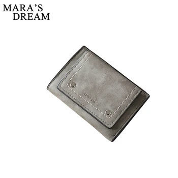 

Mara's Dream Women Lovely Short Wallet Leather Zipper Slim Mini Coin Purse Female Fashion Lady Portable Small Wallets For Girls