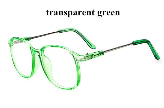 Модные квадратные очки оправа для женщин прозрачные очки с бесцветными линзами ретро очки для компьютера без градуса поддельные близорукость очки - Цвет оправы: green