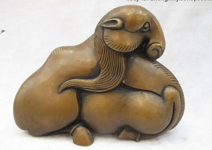 

6"Chinese Folk art Bronze carved nonfigurative Animal camel Statue