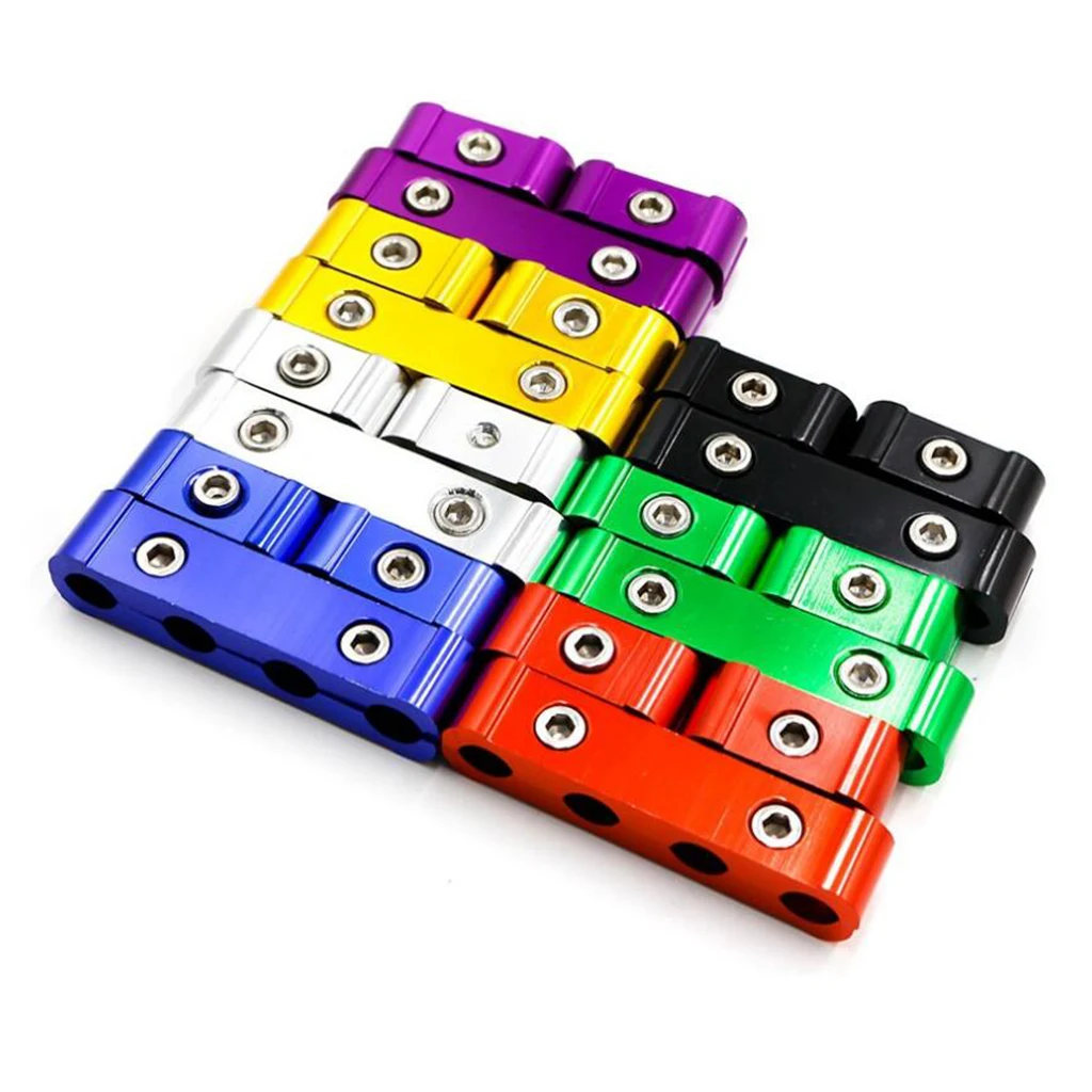 Set of 3 4 Hole Spark Plug Wire Separator Clamps Durable for 8/9/10mm High Quality Aluminum
