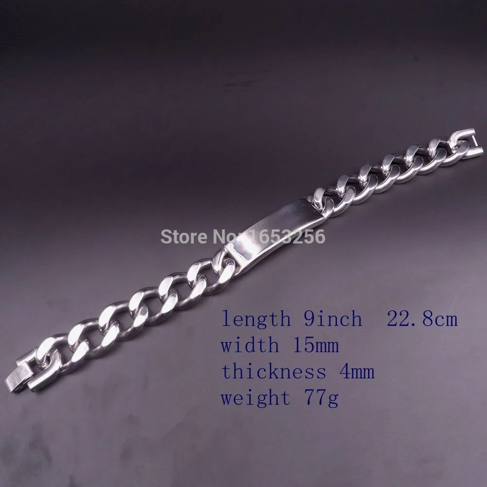 77g-weight-High-Quality-316L-Stainless-Steel-Men-s-Biker-Curb-Chain-ID-Bracelet-Bangle-Jewlery (4)